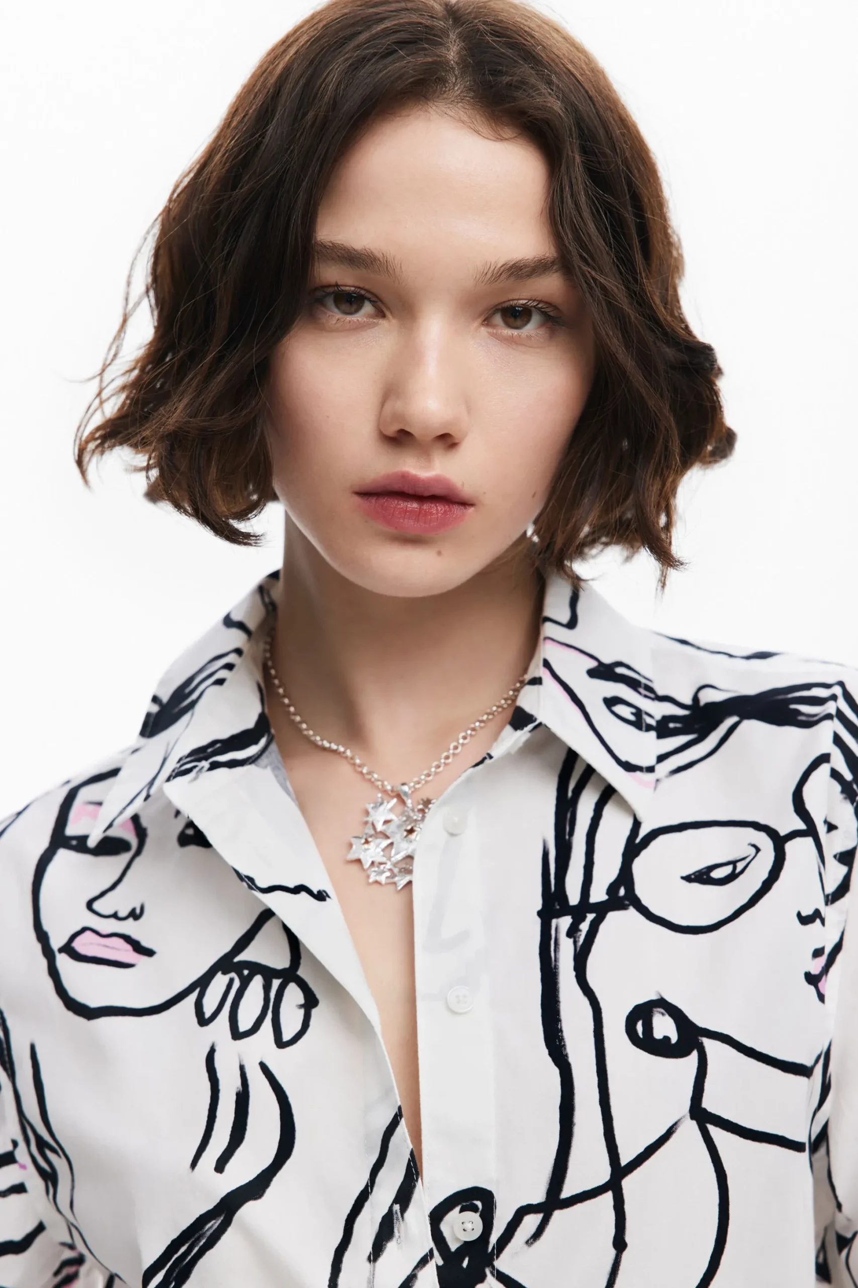 Shirt with face print
