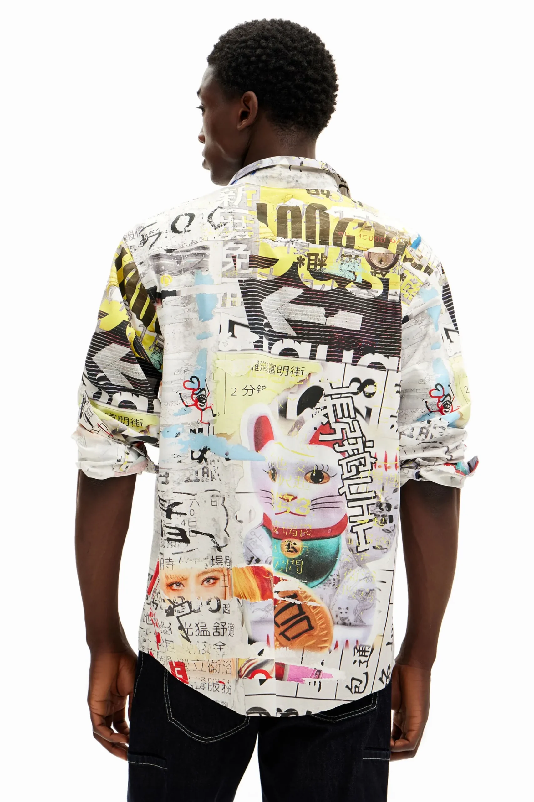 Shirt with Japanese print design