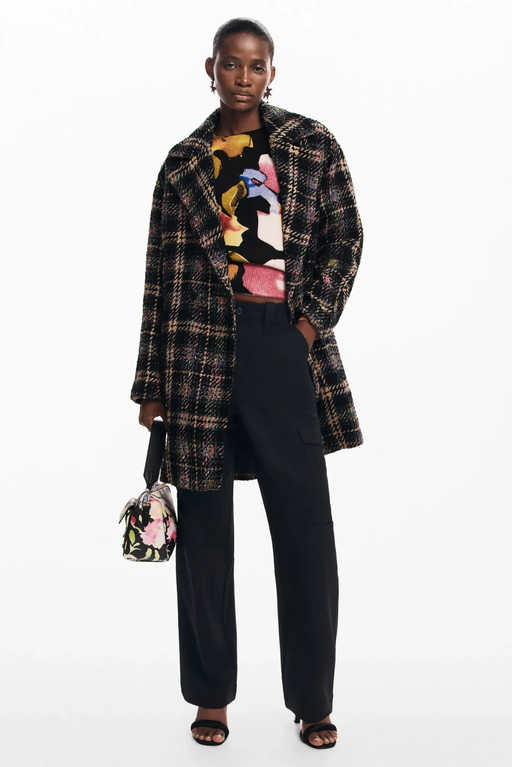 Short checkered coat
