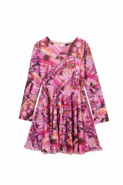 Short dress with butterfly wings