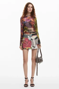 Short floral skirt M. Christian Lacroix