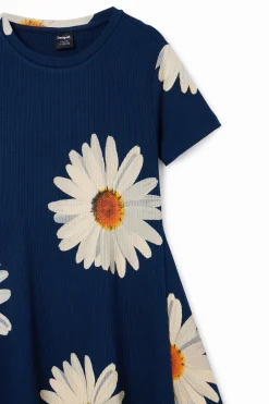 Short ribbed daisy dress
