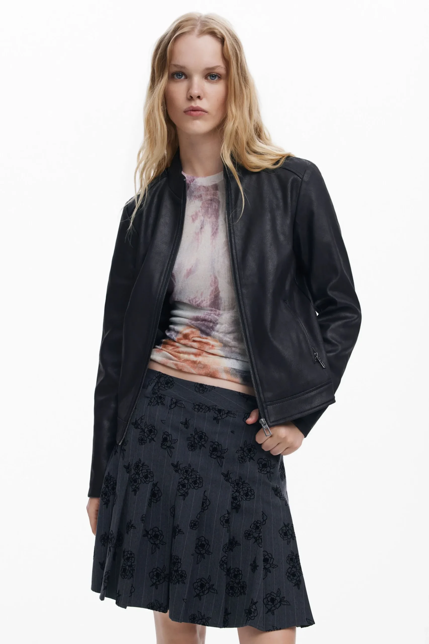 Slim biker jacket