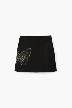 Slim butterfly miniskirt