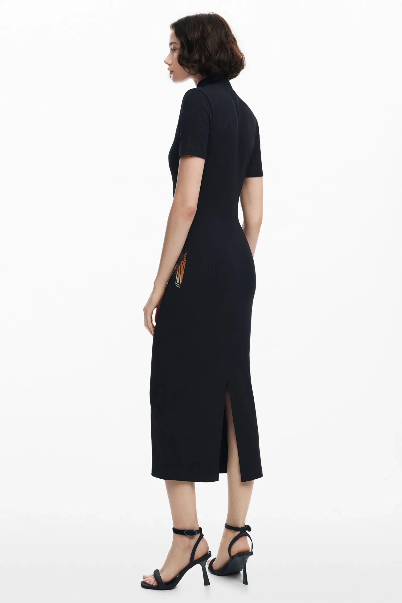 Slim midi butterfly dress