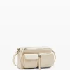 Small pockets leather crossbody bag