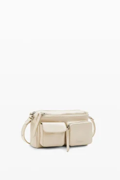 Small pockets leather crossbody bag