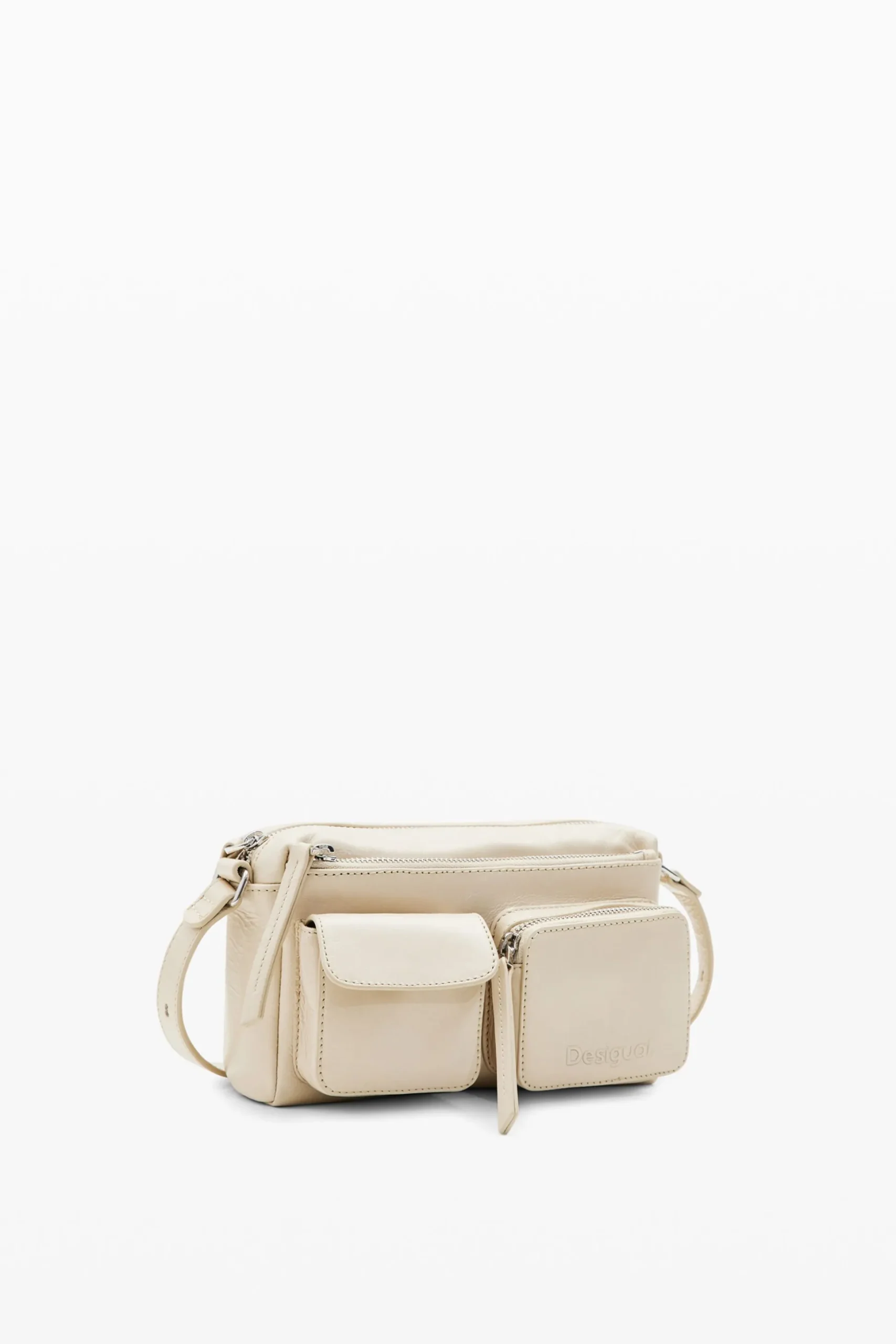 Small pockets leather crossbody bag