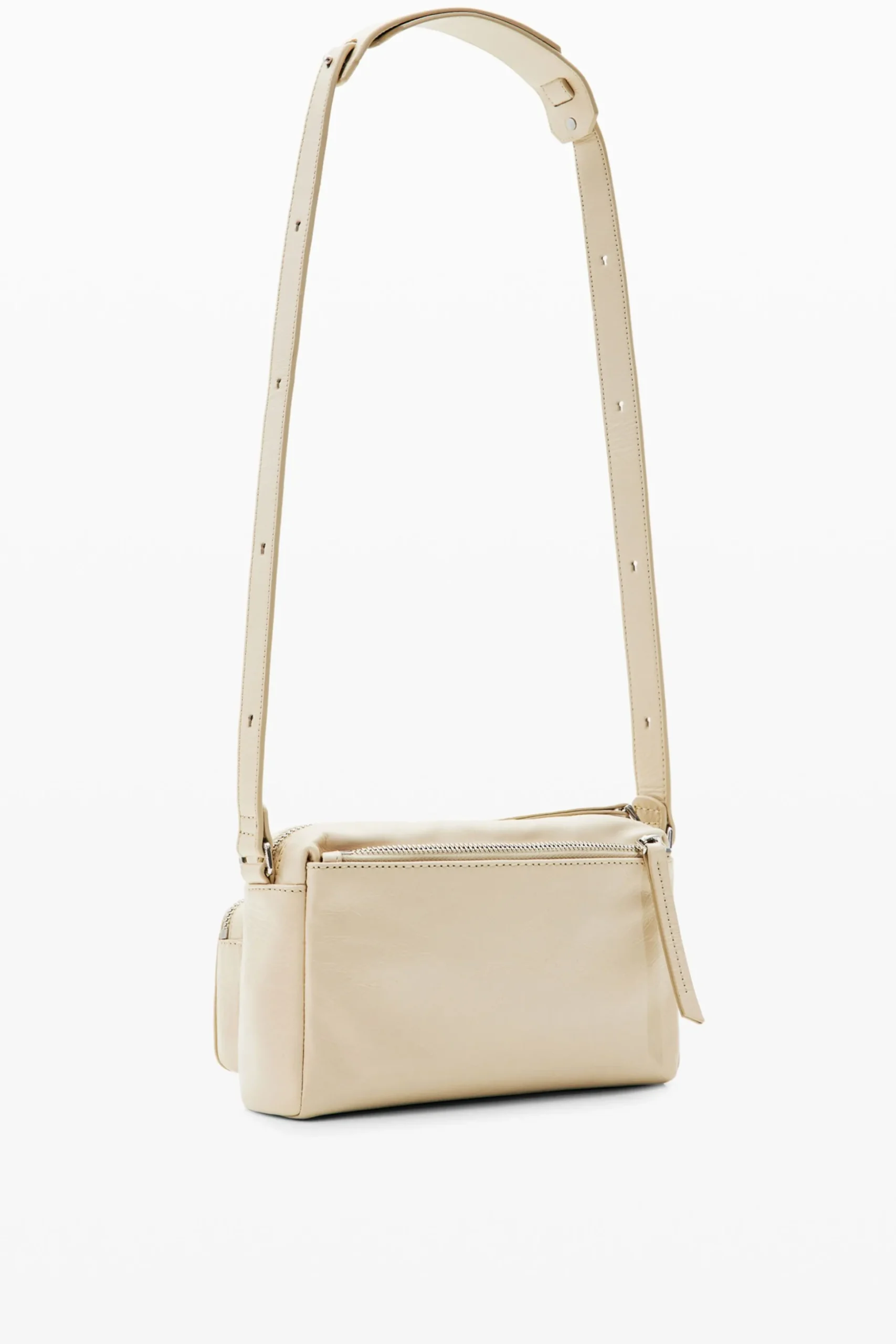 Small pockets leather crossbody bag
