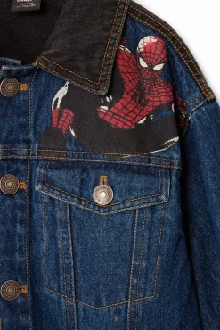 Spiderman trucker denim jacket