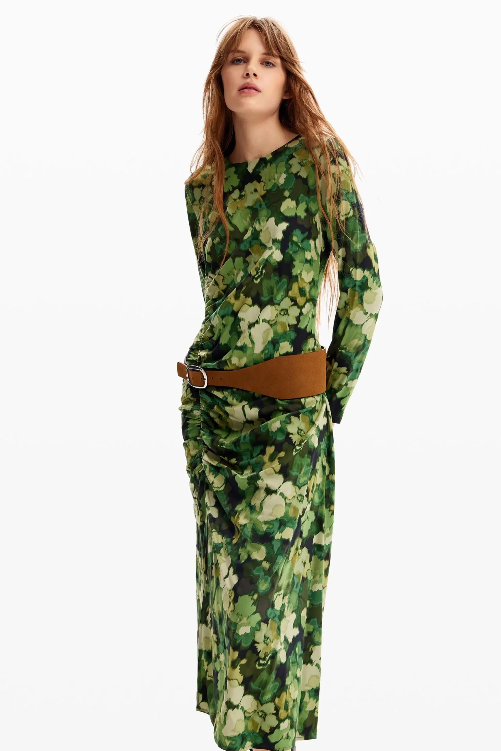 Split-leather belt