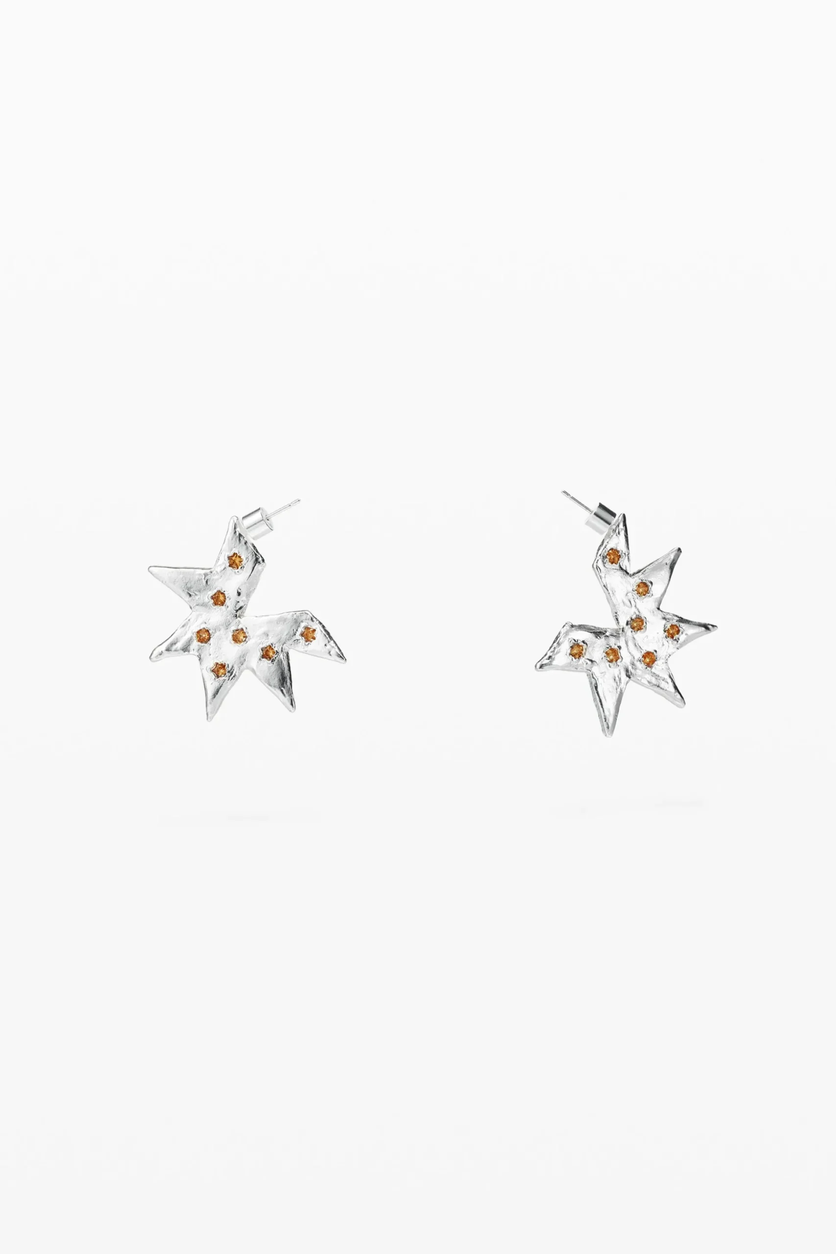 Star-shaped silver earrings Zalio