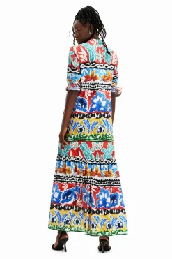 Stella Jean long ethnic shirt dress