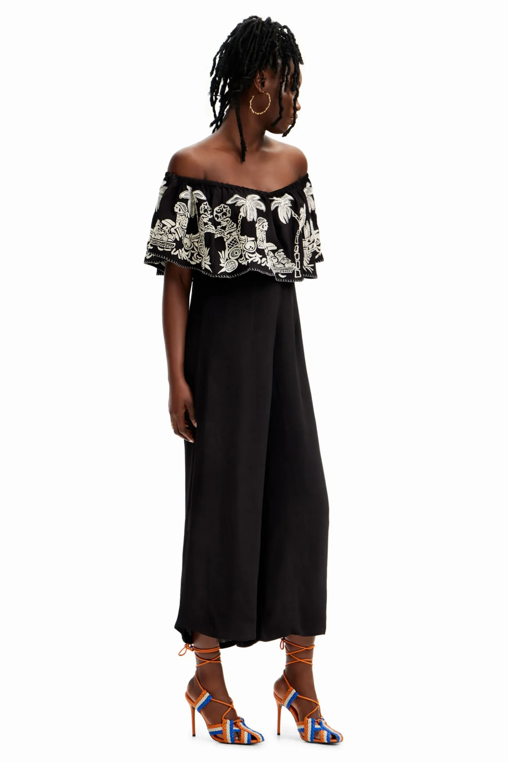 Stella Jean palm midi jumpsuit