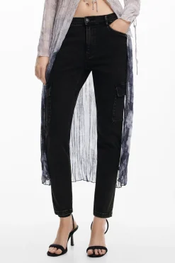 Straight cargo jeans