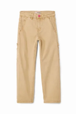 Straight denim pants