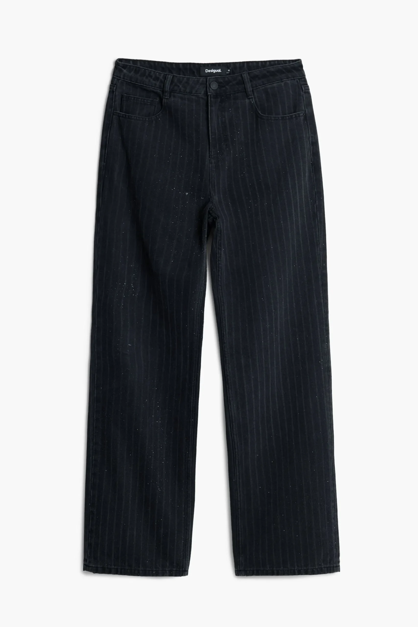 Straight jeans with topstitching