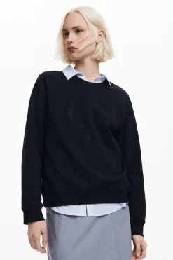 Strass logo sweatshirt