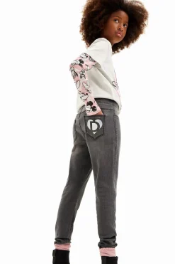 Stretch denim leggings