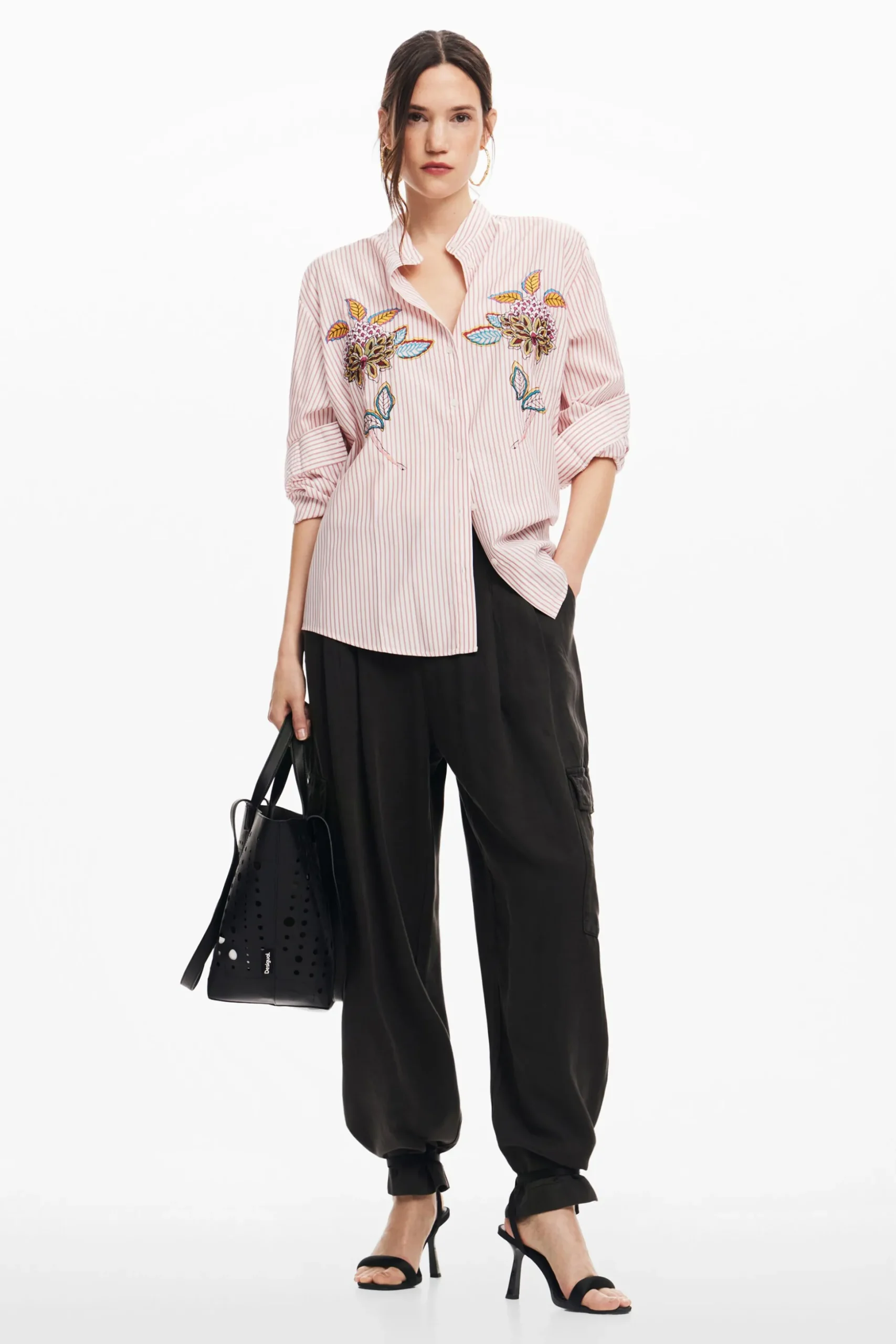 Striped floral shirt