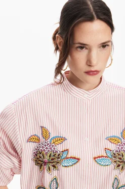 Striped floral shirt
