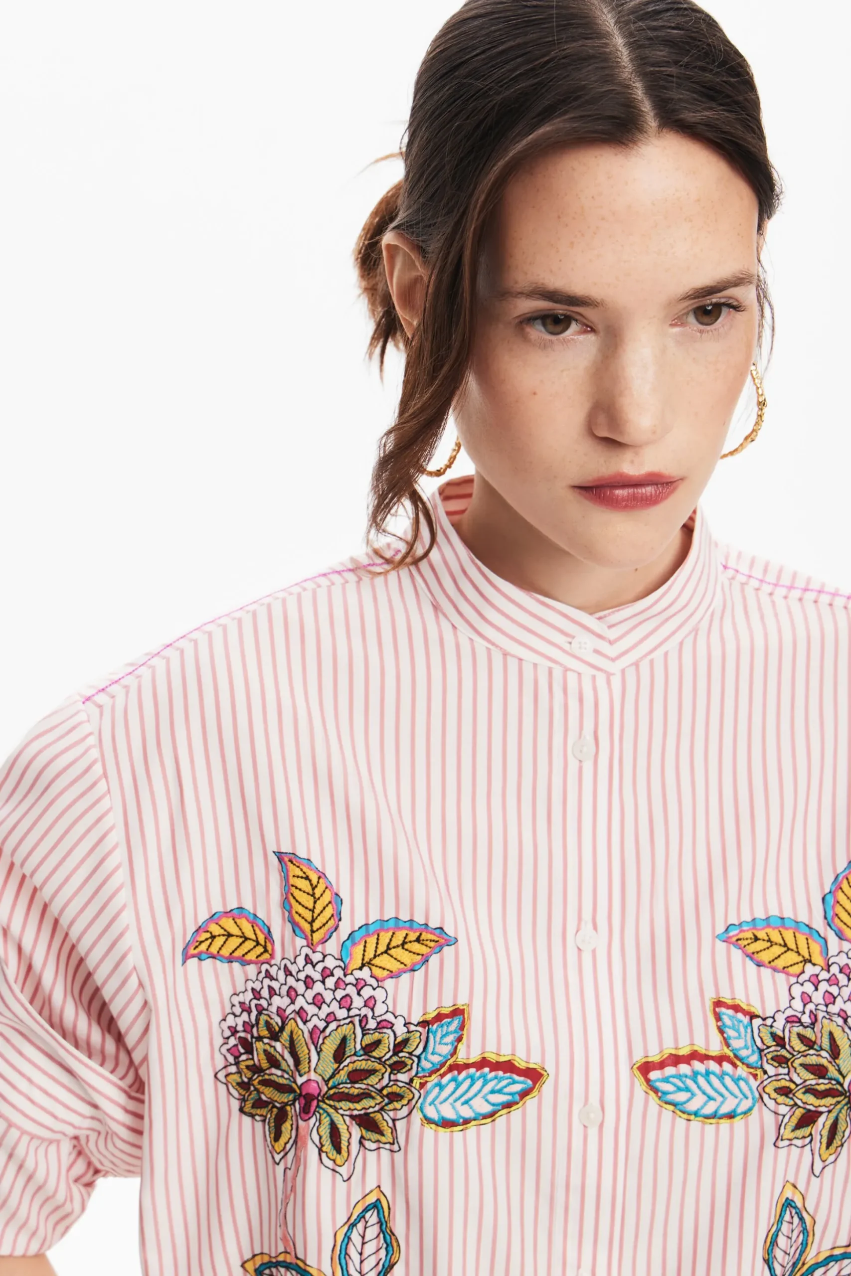 Striped floral shirt