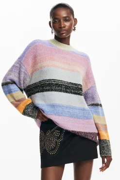Striped knit sweater