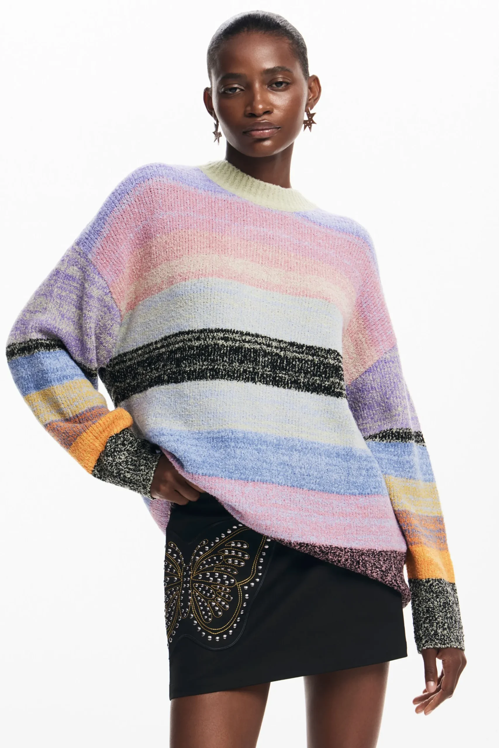 Striped knit sweater