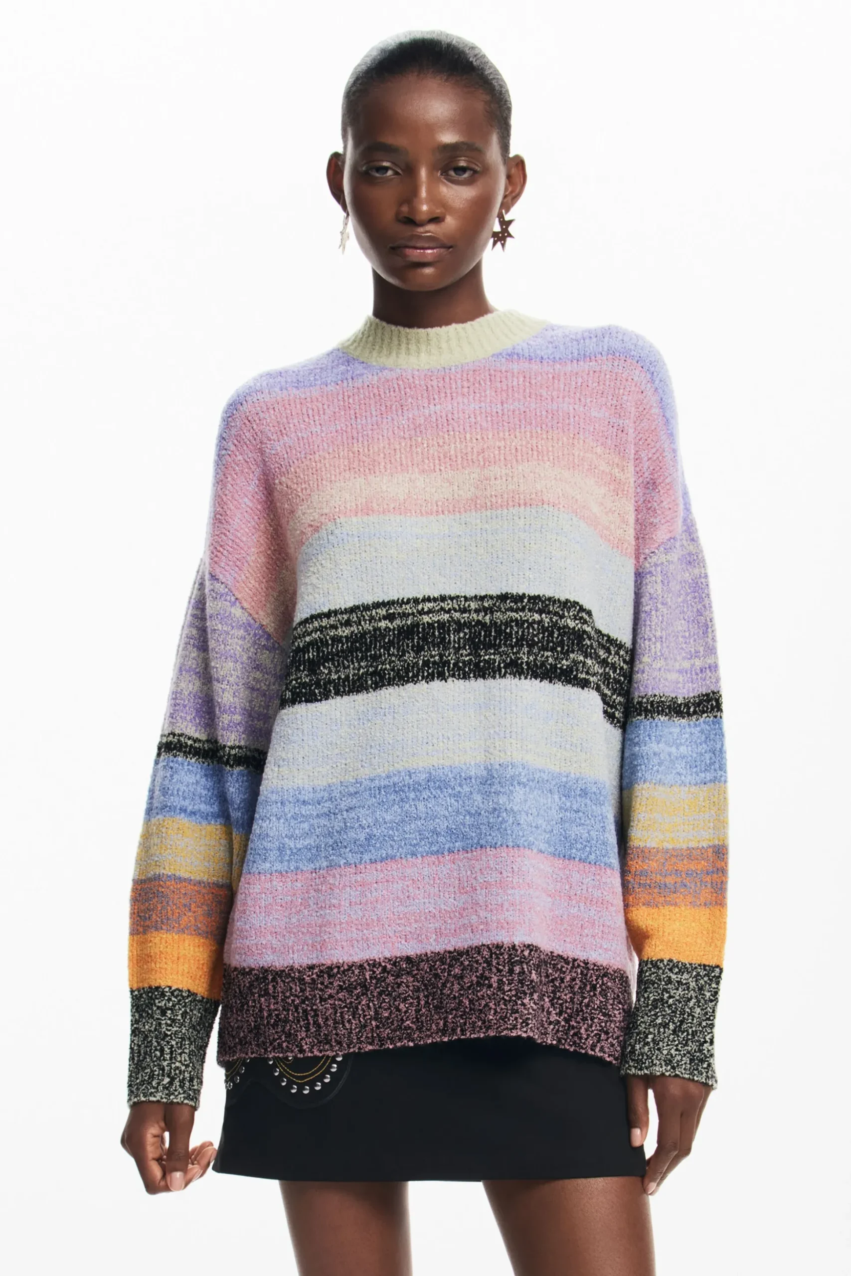 Striped knit sweater