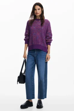 Striped knit sweater