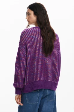 Striped knit sweater