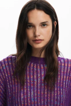 Striped knit sweater