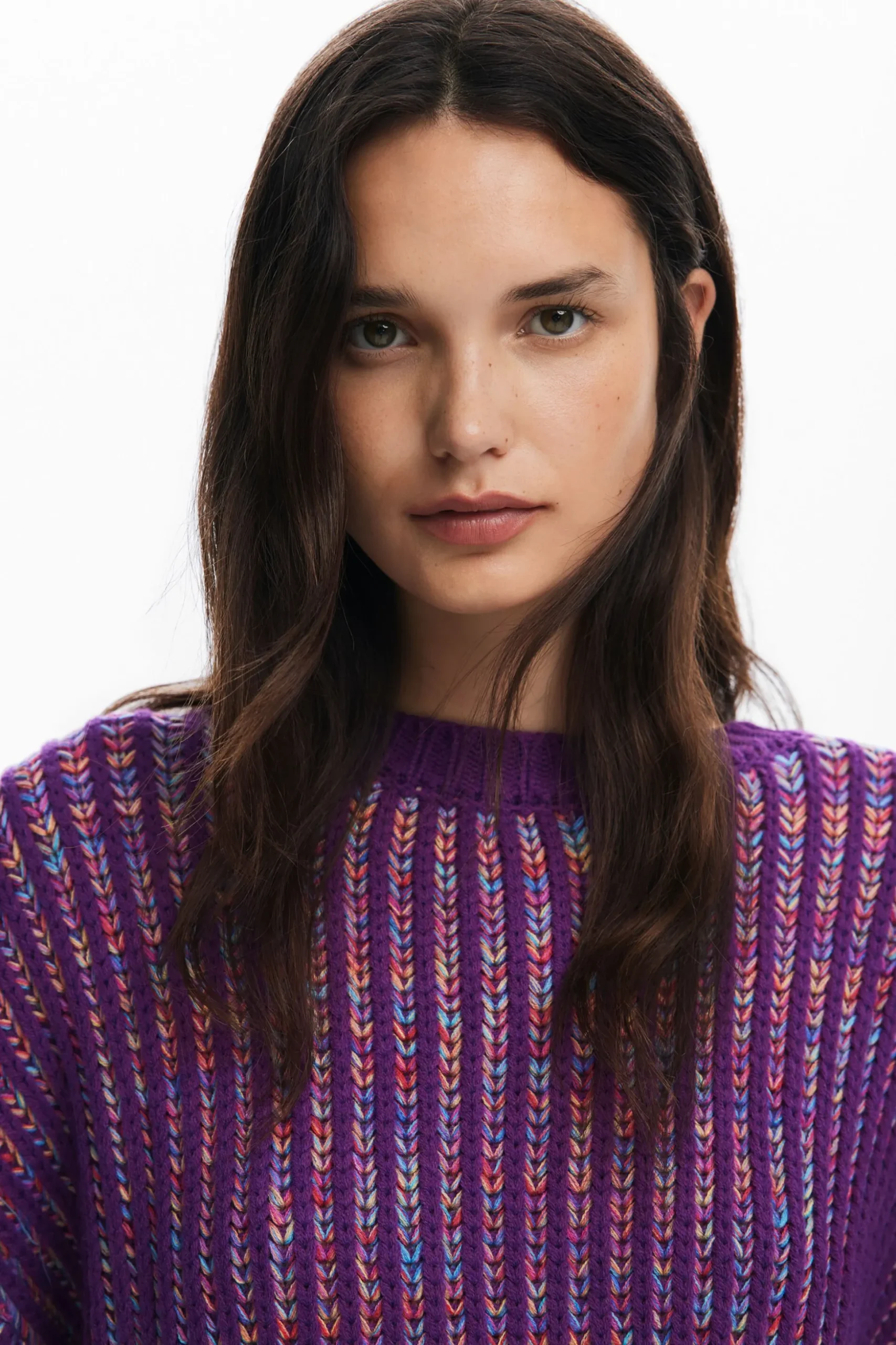 Striped knit sweater
