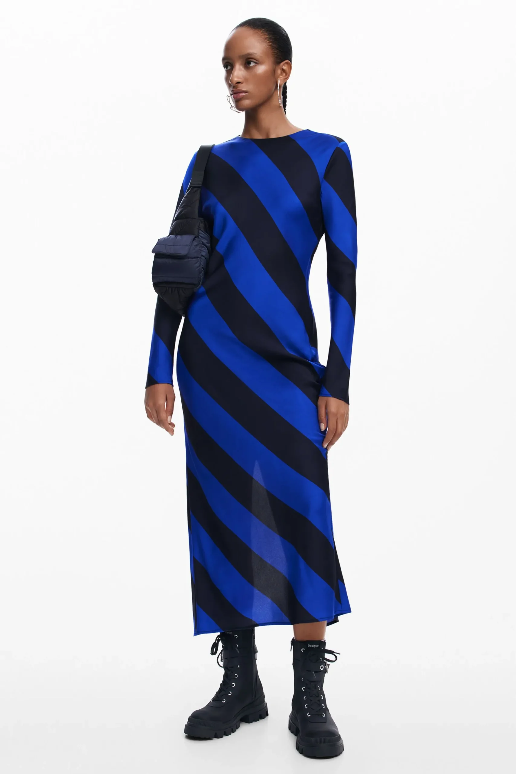 Striped midi dress