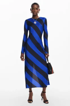 Striped midi dress