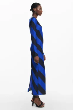 Striped midi dress