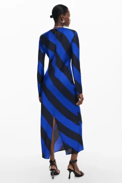 Striped midi dress