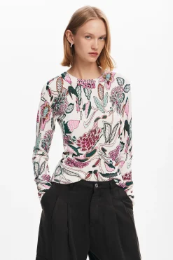 Sweater with floral details