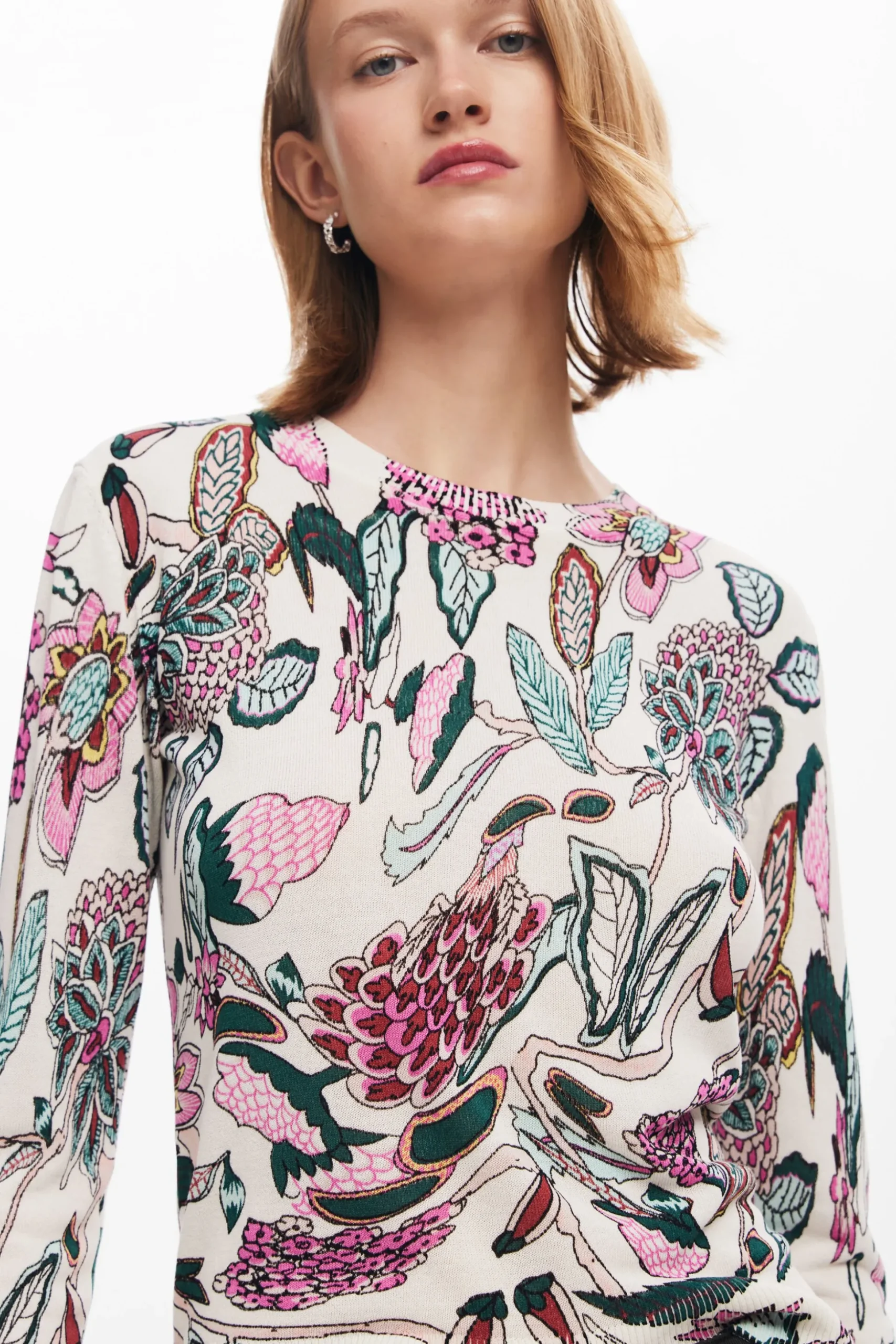 Sweater with floral details