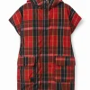 Tartan poncho vest