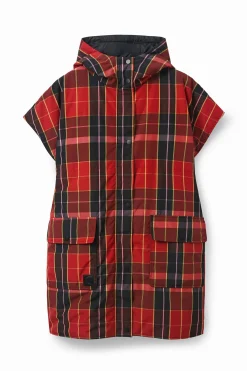Tartan poncho vest