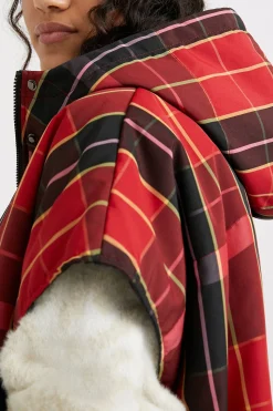 Tartan poncho vest