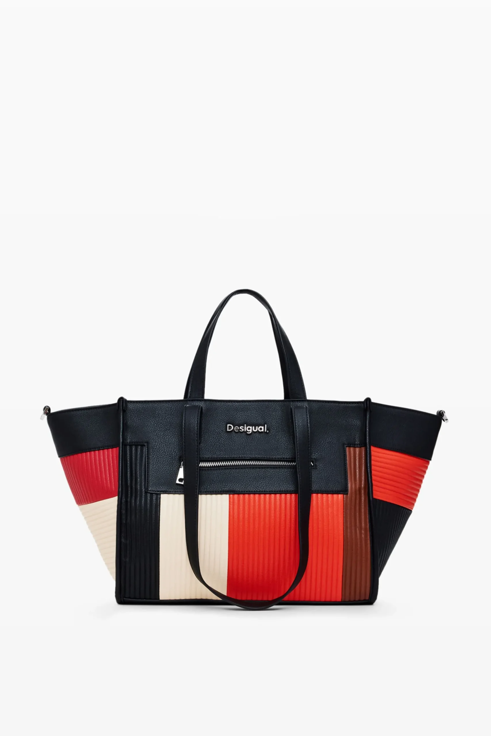 Textured bag with pockets