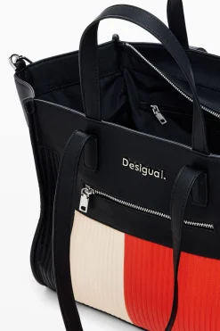 Textured bag with pockets