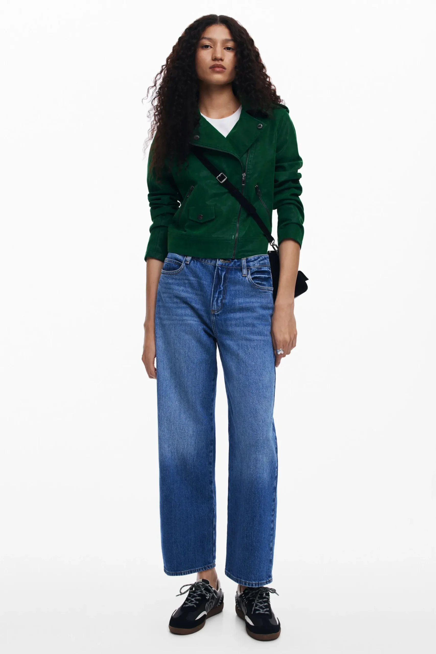 Textured biker jacket
