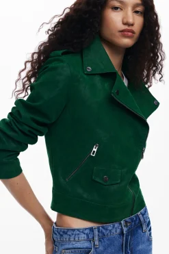 Textured biker jacket