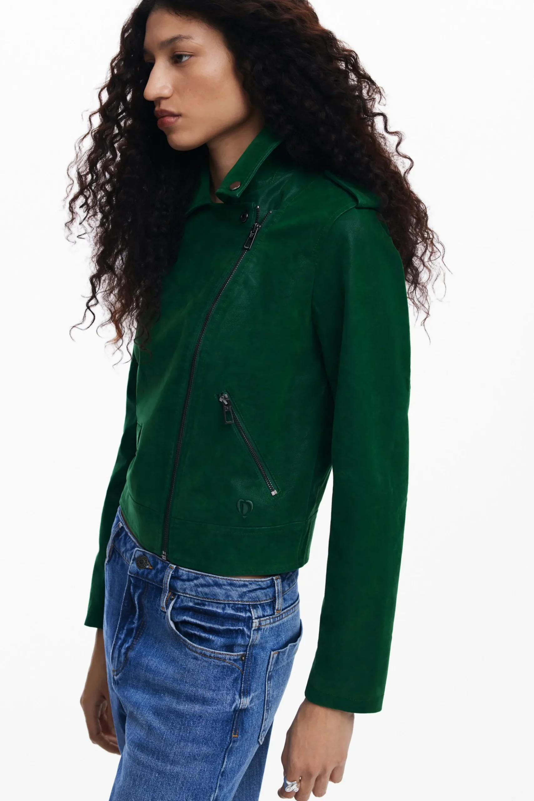 Textured biker jacket