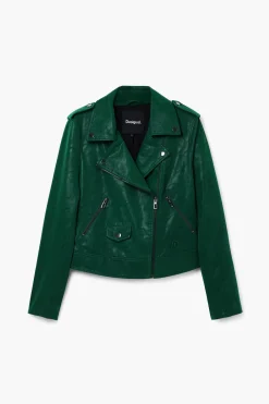 Textured biker jacket