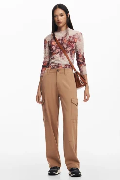 Textured floral blouse