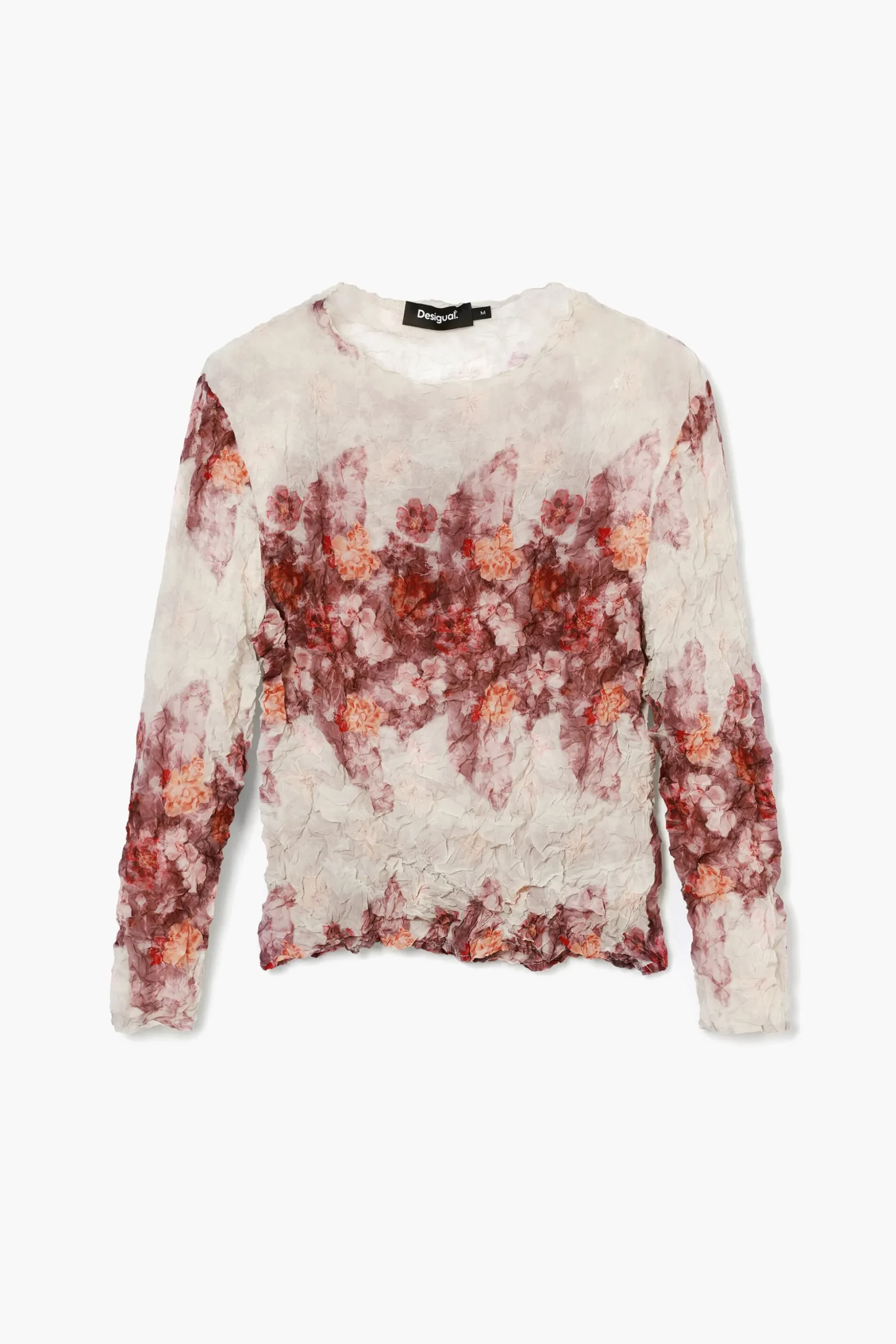 Textured floral blouse